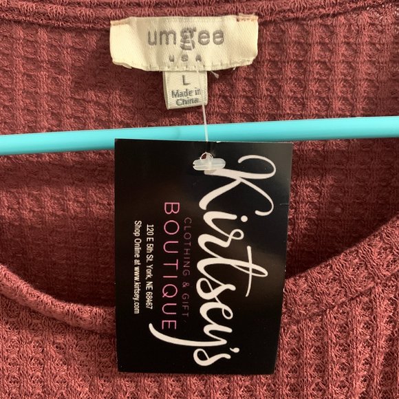 Maroon & Floral Long Sleeve Top - Picture 2 of 2